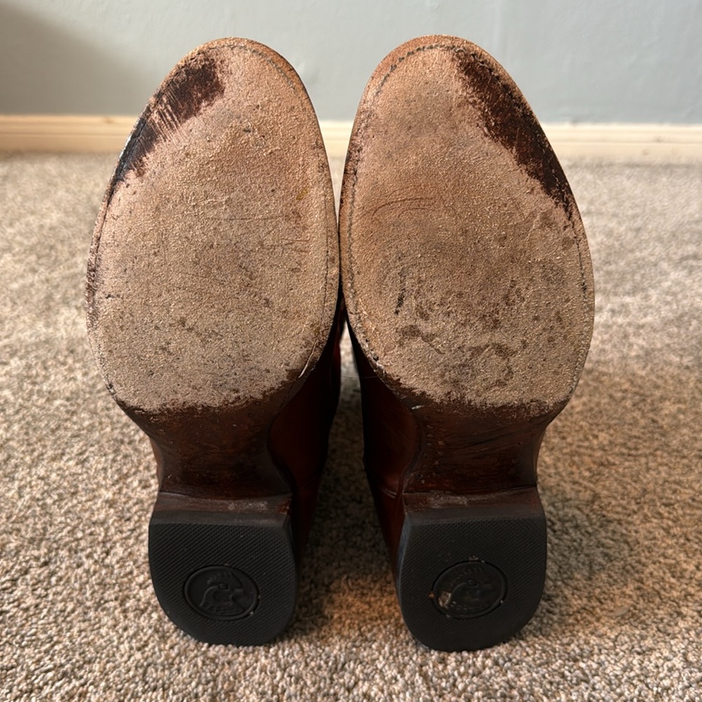 JRC & SONS MEN'S KINGSTON BRUSH OFF GOAT LEATHER ROUND TOE ROPER BOOT 10D - Picture 6 of 7